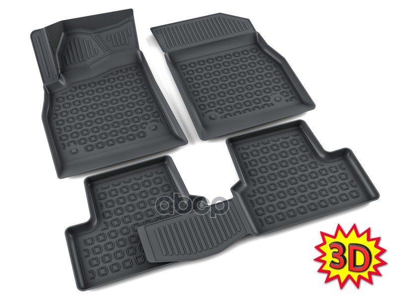 Коврики Салона Полиуретан Черный Chevrolet Cruze Седан 2009- 3D Агатэк A.003.25.pl АгатэК арт. A.003.25.PL