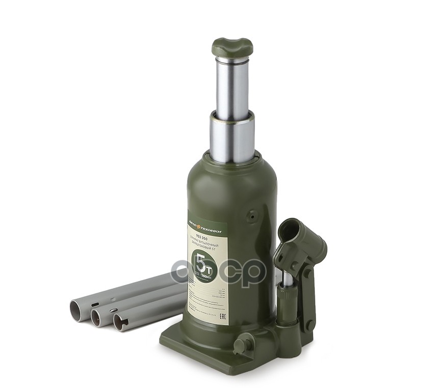 Домкрат гидравлический бутылочный двухштоковый 5 тонн Дело Техники арт. 903350