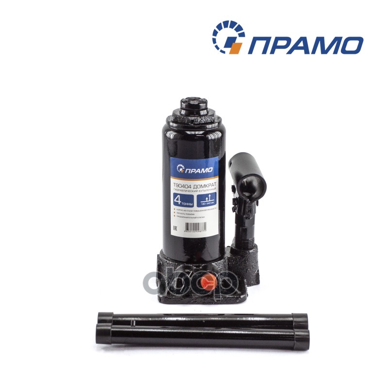 Домкрат гидр. бут. 4т, в кейсе, 180-340 мм Прамо T90404S Прамо арт. T90404S