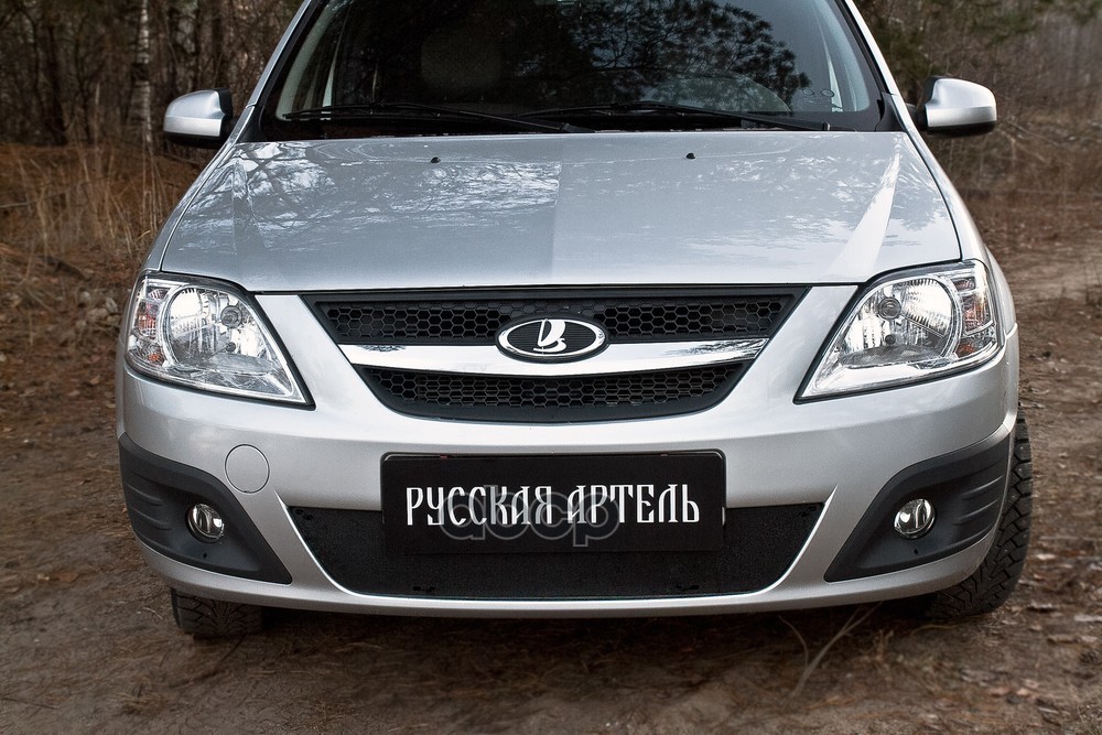Защитная Сетка И Заглушка Решетки Переднего Бампера Для Lada Largus 2012-2019, Шагрень / Лада Ларгус Русская артель арт. SBLL...
