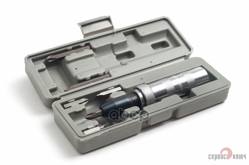 Отвертка ударная 6 насадок в футляре Сервис ключ 71575 СЕРВИС КЛЮЧ арт. 71575