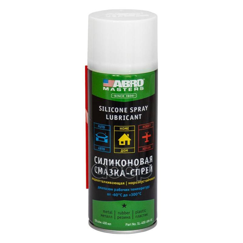 Смазка-спрей силиконовая 400мл ABRO арт. SL400AMRE