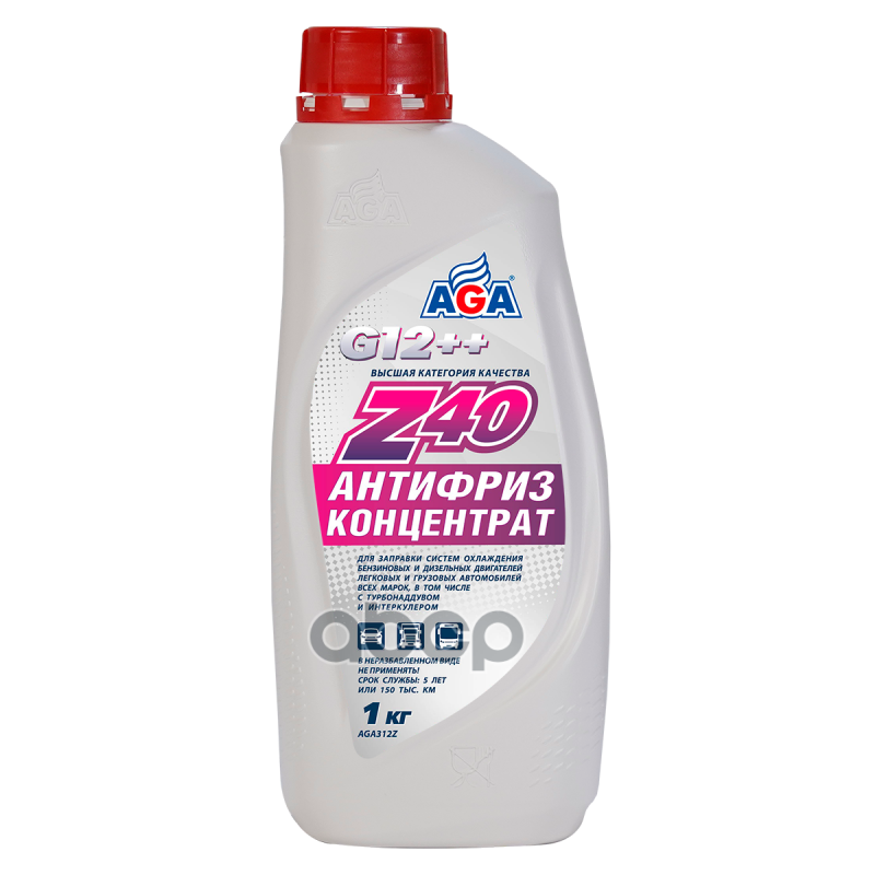 Антифриз Z40  концентрат  красный  1кг  G-12++ AGA арт. aga312z