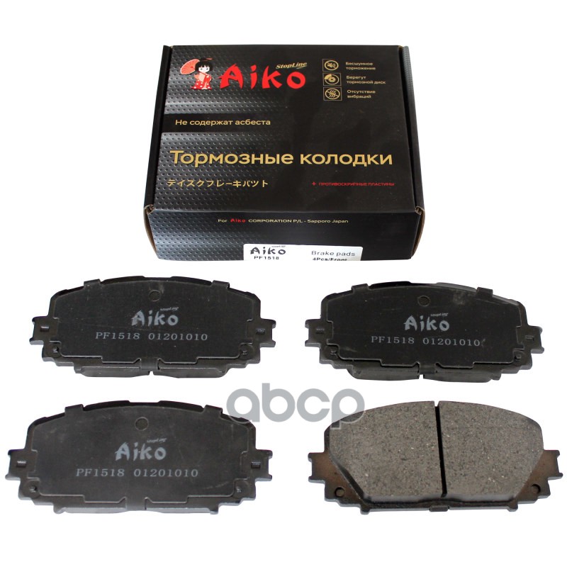 Колодки TOYOTA Vitz/Yaris NCP90 (2005-) передние PF1518 AIKO арт. PF1518