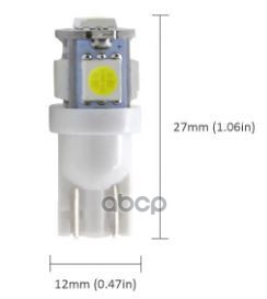 Лампа сигнальная светодиодная W5W 5W 24V W2.1x9.5d 6000K AEAR303 1 шт AIRLINE арт. AEAR303