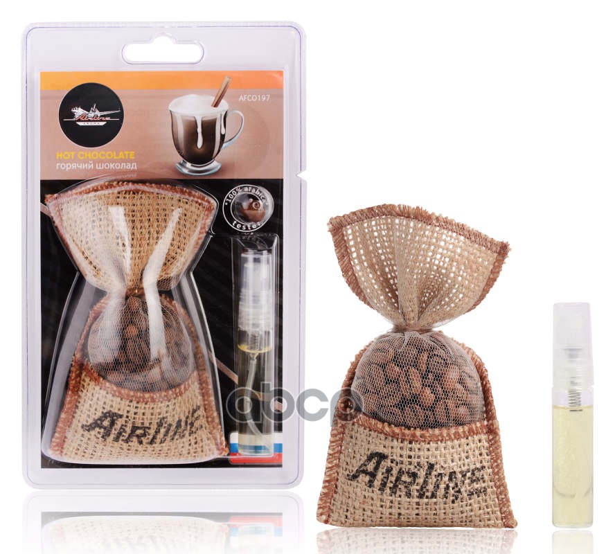 Ароматизатор Кофе в мешочке со спреем горячий шоколад (AFCO197) AIRLINE арт. AFCO197
