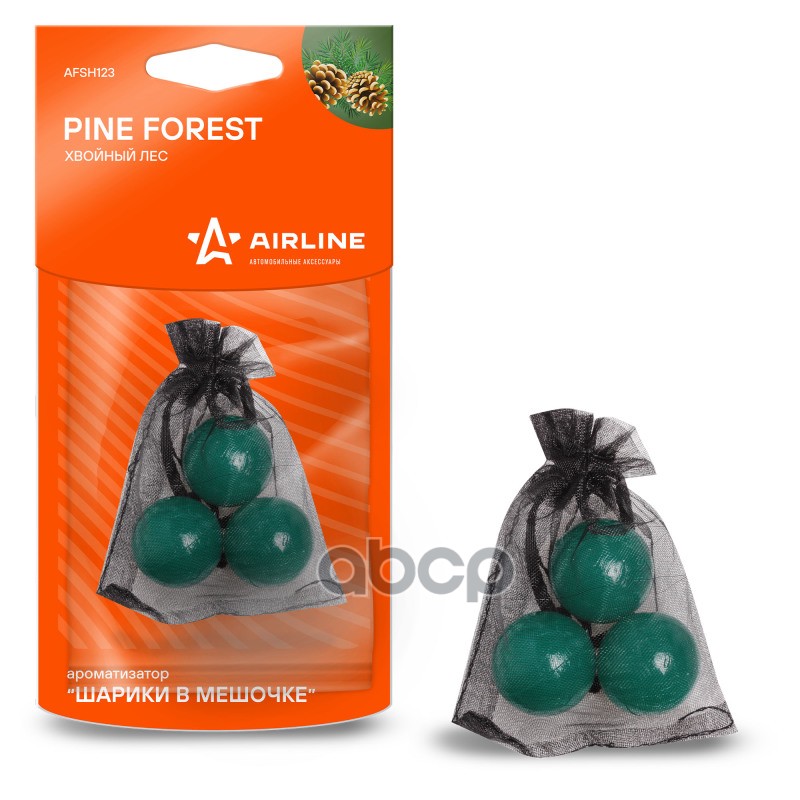 Ароматизатор Шарики в мешочке хвойный лес (AFSH123) AIRLINE арт. AFSH123