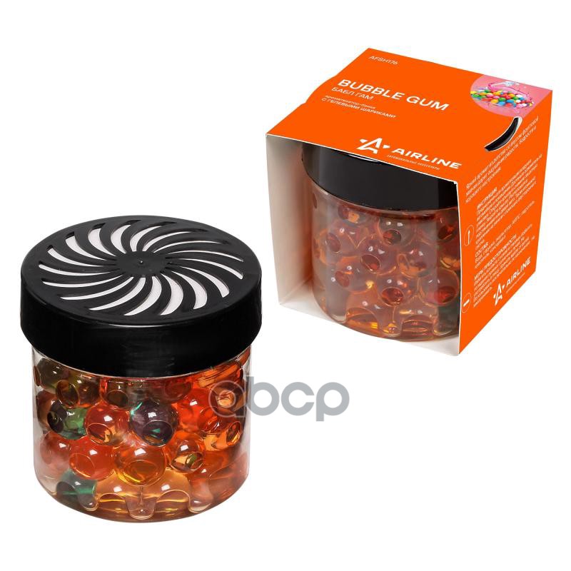 Ароматизатор-банка с гелевыми шариками бабл гам (AFSH176) AIRLINE арт. AFSH176