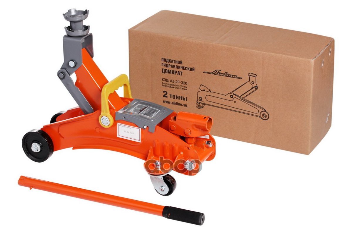 Домкрат подкатной 2т (MIN - 125 мм, MAX - 320 мм)  AJ-2F-320 AIRLINE арт. AJ-2F-320