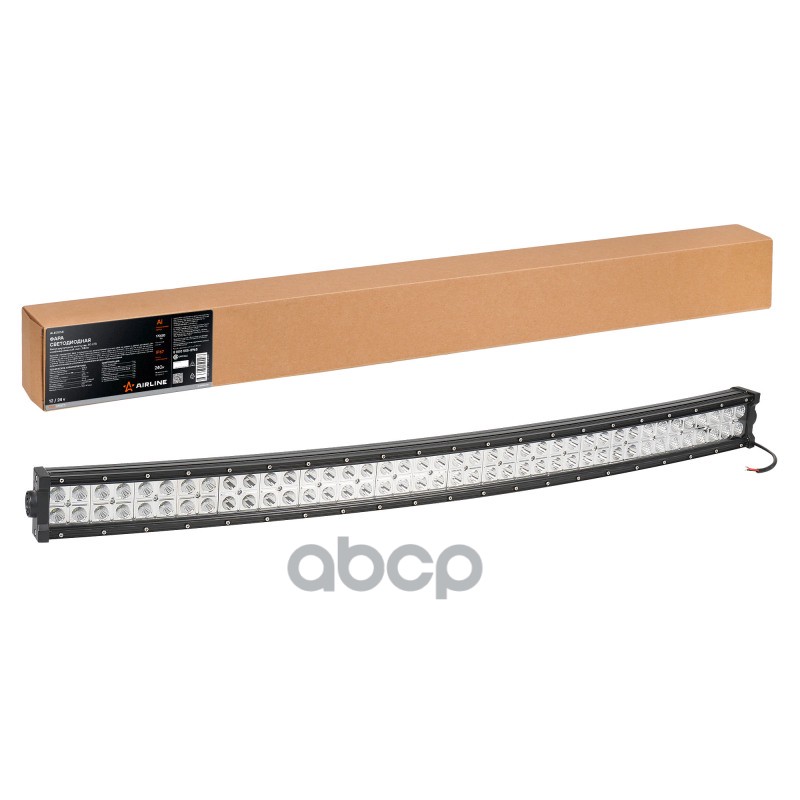 Фара (балка) светодиодная двухрядная изогн.  80LED  комбин. свет  240Вт  1065х78х60мм  12/24В  PRO ( AIRLINE арт. aled058