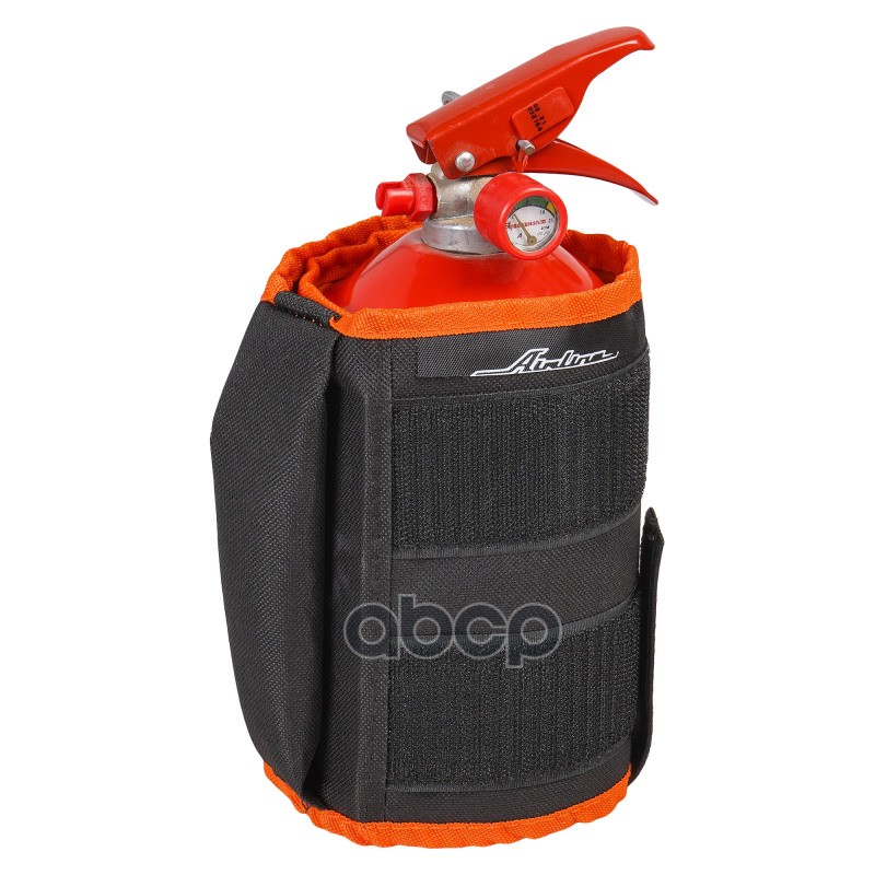 Чехол-фиксатор для огнетушителя (ОП-1-ОП-5)  автомобильный  полиэстер  черн./оранж.(AO-HE-25) AIRLINE арт. ao-he-25