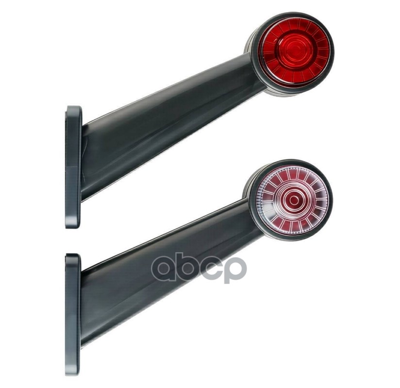 Фонарь (рог) габаритный светодиодный, 12/24В, круглый, красный + белый, комплект 2 шт. (ASML010) AIRLINE арт. ASML010