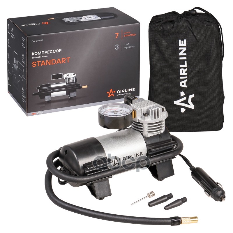 Компрессор Standart в сумке (30л/мин., 7 АТМ) (CA-030-06) AIRLINE арт. CA03006