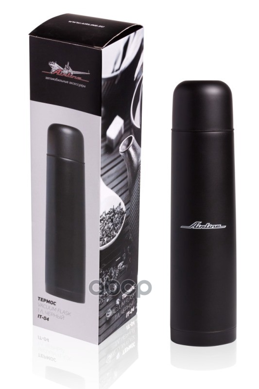 Термос 1л.  черный  (IT-04) AIRLINE арт. it-04