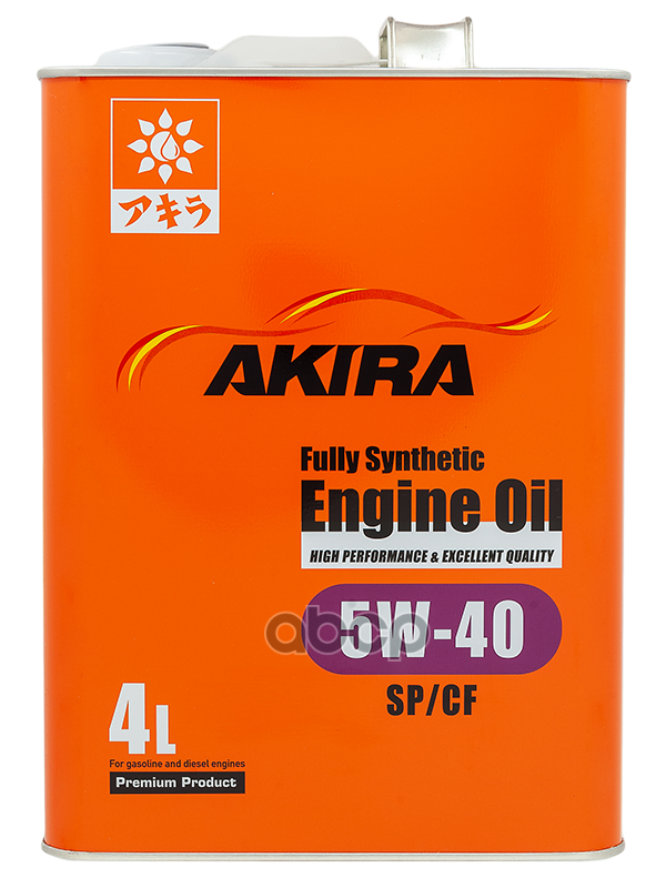 AKIRA Масло моторное AKIRA ENGINE OIL 5W-40 FS SP/CF 4л A00032242-004