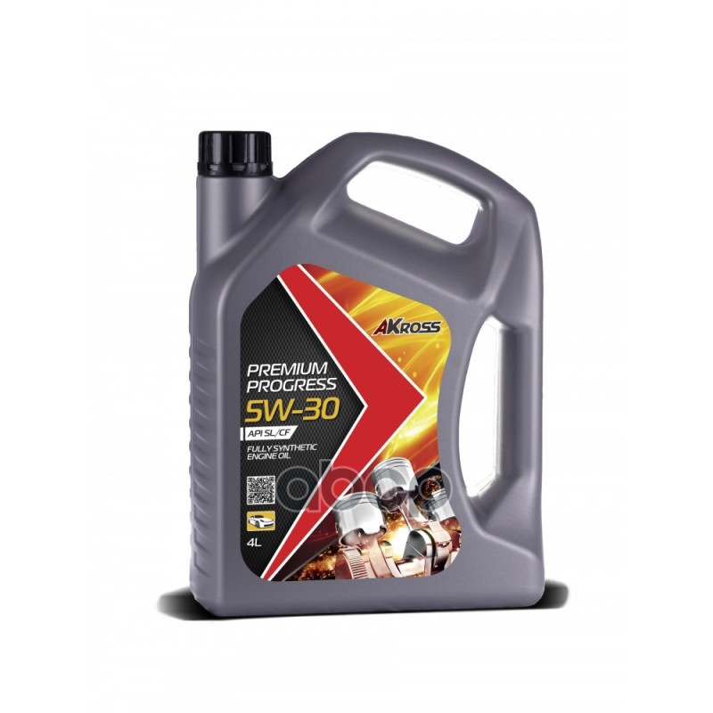 AKross Моторное Масло Akross 5W-30 Premium Progress Sl/Cf 4 Л (Бензин)
