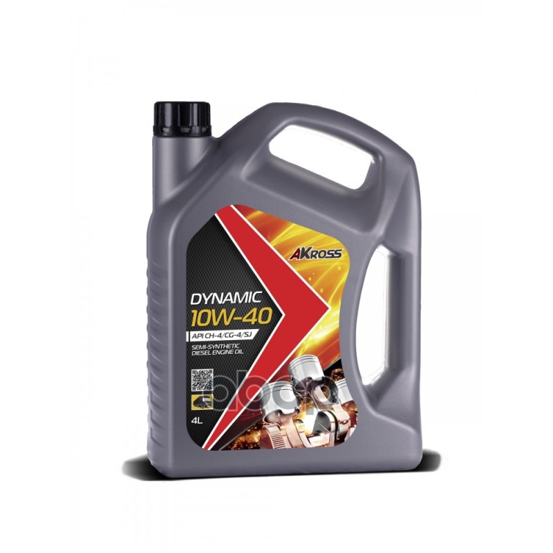 AKross Моторное Масло Akross 10W-40 Dynamic Ch-4/Cg-4/Sj 4 Л (Дизель)