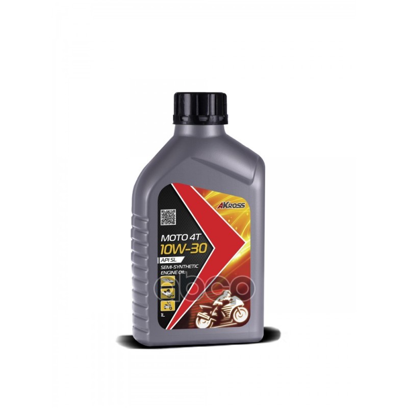 Моторное масло AKross 10W-30 Moto 4t SL 1 л AKross арт. aks0028mos