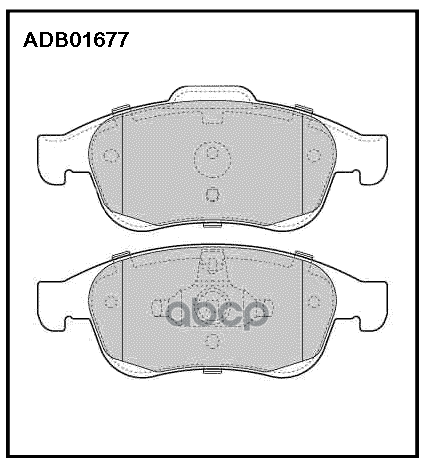 Колодки тормозные передние Renault Duster (HM  HS) 11->  19-> / Renault Arkana 19-> / Kaptur 13-> ALLIED NIPPON арт. adb01677