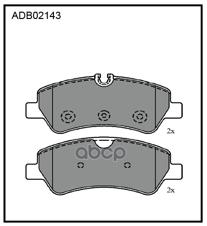 Колодки тормозные задние Ford Transit 13-> / Ford Tourneo 12-> ALLIED NIPPON арт. adb02143