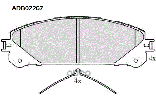 Колодки тормозные передние Toyota RAV4 IV 12-18  RAV4 V 18->  Camry 17-> / Lexus RX 08-15  15-17 ALLIED NIPPON арт. adb02267
