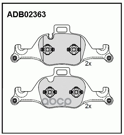 Колодки тормозные передние BMW 3 VII (G20  G80) 18-> / BMW 5 VII (G30  F90) / BMW 6 IV / BMW 7 / BMW ALLIED NIPPON арт. adb02363