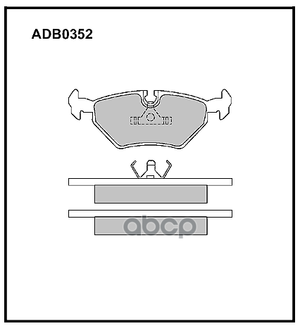 Колодки тормозные задние BMW 3 (E36) 90-98 / BMW 5 87-95 / BMW 7 85-94 / BMW Z3 95-03 ALLIED NIPPON арт. adb0352