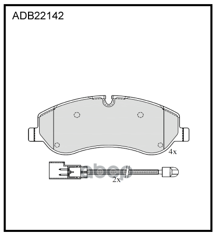 Колодки тормозные передние Ford Transit 13->  Tourneo 12-> ALLIED NIPPON арт. adb22142