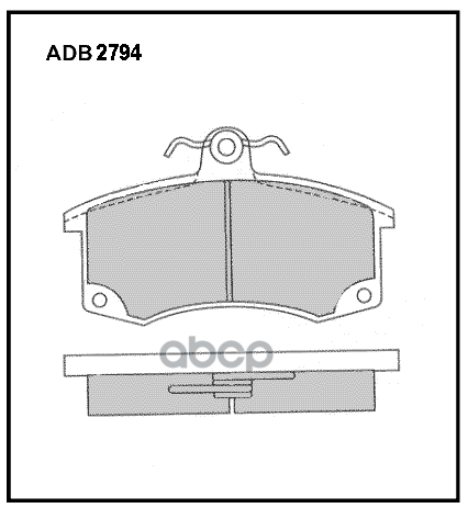Колодки торм. передние LADA ALLIED NIPPON арт. adb2794