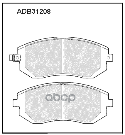 Колодки тормозные передние Subaru Forester 02-12  08-13  12->  Impreza 00-08  Legacy III  IV  V  Out ALLIED NIPPON арт. adb31208