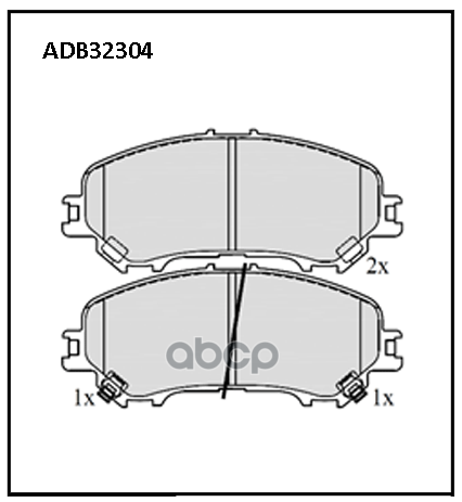 Колодки тормозные передние Nissan Qashqai II 13->  X-Trail (T32) 13-> / Renault Koleos II 16-> ALLIED NIPPON арт. adb32304