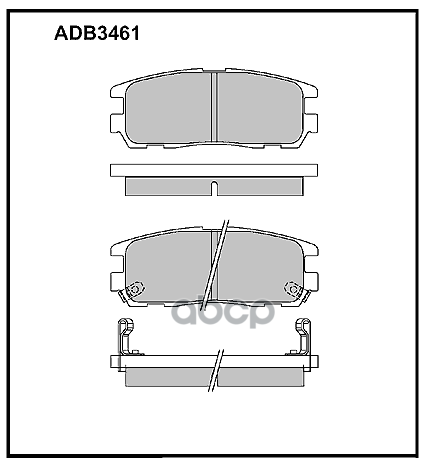 Колодки тормозные задние Opel Frontera A 92-> / Isuzu Trooper 83-91 / Haval H3 09->  H5 10-14  Safe ALLIED NIPPON арт. adb3461