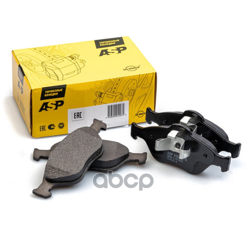 Колодки тормозные передние для а/м Ford Fusion/Fiesta IV ASP арт. k020215