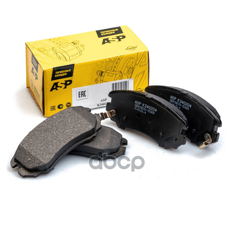 Колодки тормозные передние для а/м Hyundai Tucson/Elantra/Kia Soul I/Sportage II ASP арт. k340204