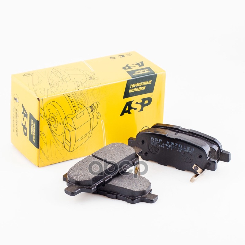 Колодки задние NISSAN Qashqai/X-Trail 07->/RENAULT Koleos 08-> ASP K370128 ASP арт. K370128