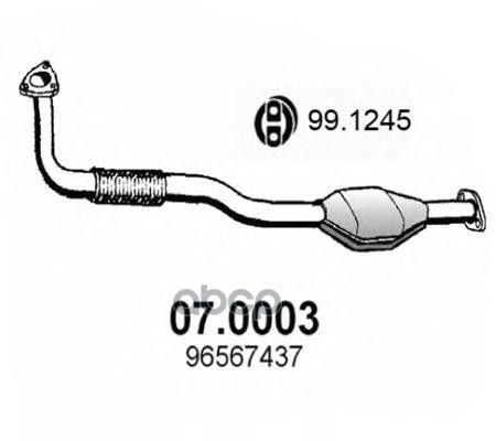 Катализатор Daewoo Matiz 800 2000 ASSO арт. 070003