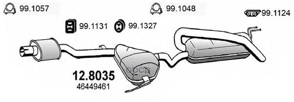 Задняя Часть Глушителя Fiat Bravo-Brava 1.6 I 16V 95 ASSO арт. 128035