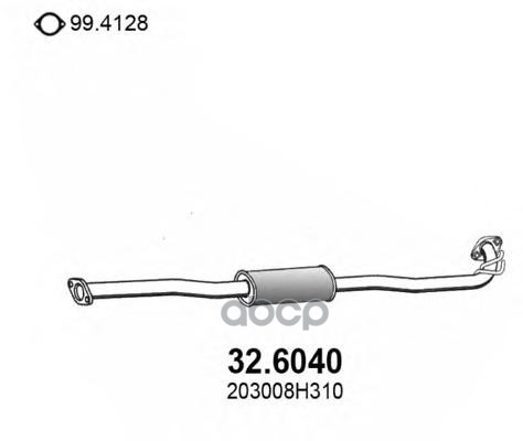 Глушитель Средняя Часть Asso 32.6040 ASSO арт. 32.6040