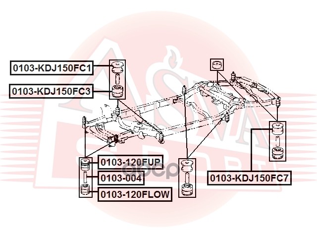 ПОДУШКА РАМЫ ASVA арт. 0103KDJ150FC7