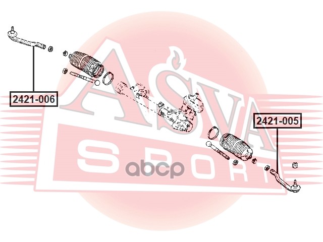 Наконечник Рулевой Renault Duster ASVA арт. 2421-006