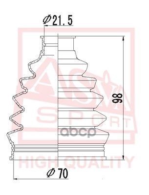 ПЫЛЬНИК ШРУС SUZUKI SX4 19x70x95 (БЕЗ СМАЗКИ) ASVA арт. ASBTSX4