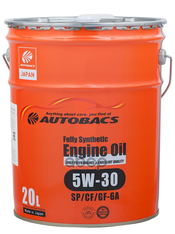 AUTOBACS Масло Моторное Autobacs Engine Oil 5W-30 Sp/Cf Gf-6A 20Л A00032239