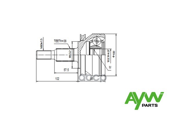 Шрус Наружный AYWIparts арт. AW1510050