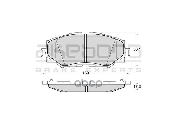 Колодки тормозные дисковые ПОДХОДЯТ ДЛЯ TOYOTA AURIS 1.4-1.6 07-/COROLLA 1.4 07-/RAV 4 06-  AN-742K Akebono арт. AN-742K