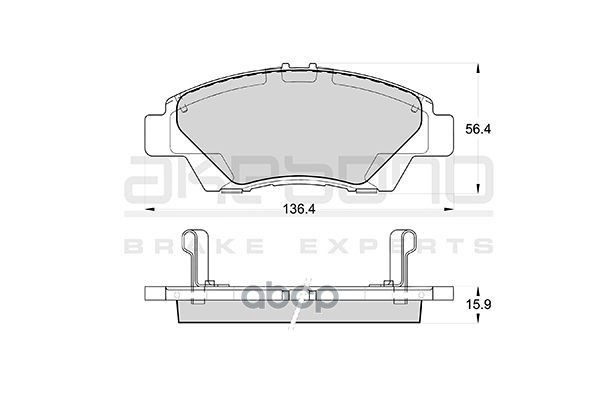 Тормозные колодки дисковые HONDA: INSIGHT 09-, JAZZ 08- AN-763WK Akebono арт. AN-763WK