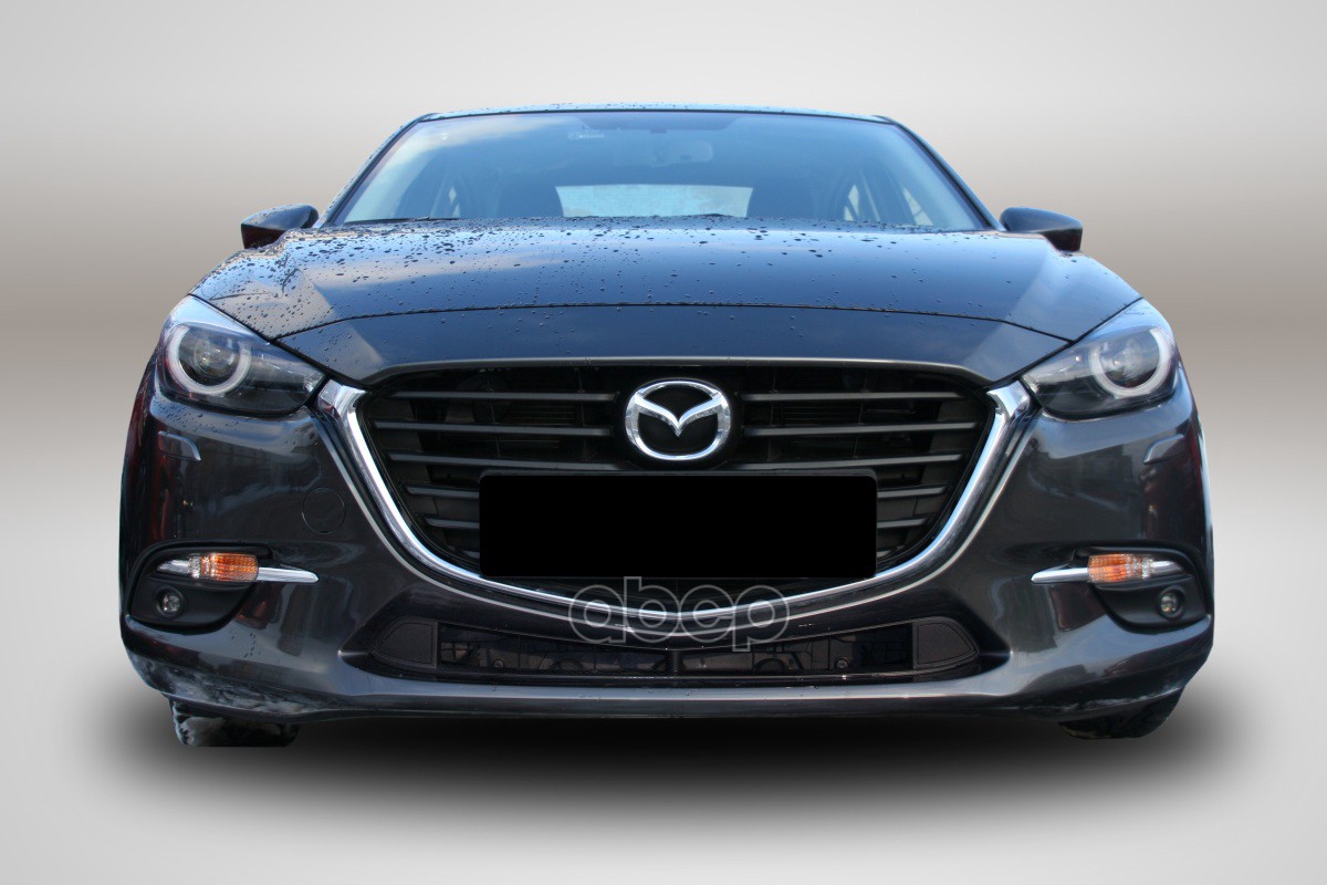 Сетка на бампер внешняя для MAZDA 3 2016-2019, черн., 15 мм / Мазда Arbori арт. 01-350716-151