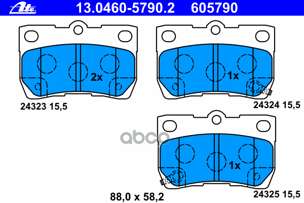 Колодки Тормозные Дисковые Задн, Lexus: Gs 3.0/300/350/350 Awd/4.3 Vvti/430/450H 05-11, Is C 250 09-, Is Ii 200D/220D/250/250...
