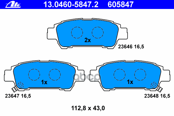 Колодки Тормозные Дисковые Задн, Toyota: Avensis Verso 2.0 D-4D/2.0 Vvt-I/2.4 Vvti Gls 01-09, Previa 2.0/2.0 D-4D/2.4 00-06 A...