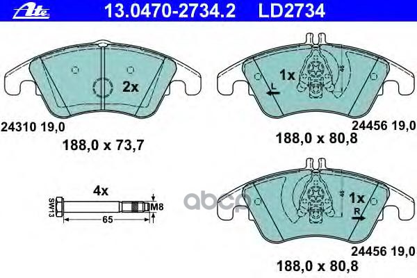 Колодки Тормозные Дисковые Передн, Ceramic, Mercedes-Benz: C-Class C 280/C 280 4-Matic/C 300/C 300/C 300 4-Matic/C 320 Cdi/C ...