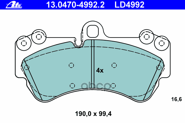 Колодки Тормозные Дисковые Передн, Ceramic, Porsche: Cayenne 3.0 Tdi/3.2/3.6 02-  Vw: Touareg 2.5 R5 Tdi/3.0 Tdi/3.0 V6 Tdi/3...